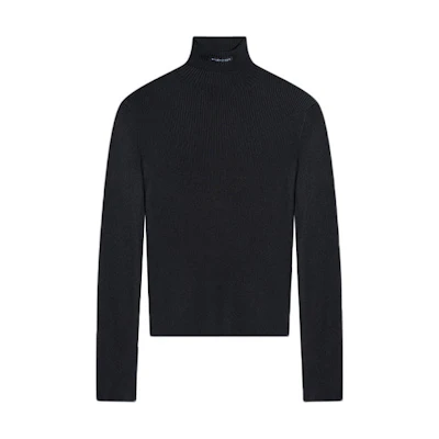 (Women) Balenciaga FW21 Black High-Neck Long-Sleeve Sweater. 675344T61931000