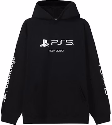 (W) 巴黎世家FW21黑色連帽上衣字母印花套頭設計. 651799TKVF41070 Order (W) 巴黎世家FW21黑色連帽上衣字母印花套頭設計. 651799TKVF41070