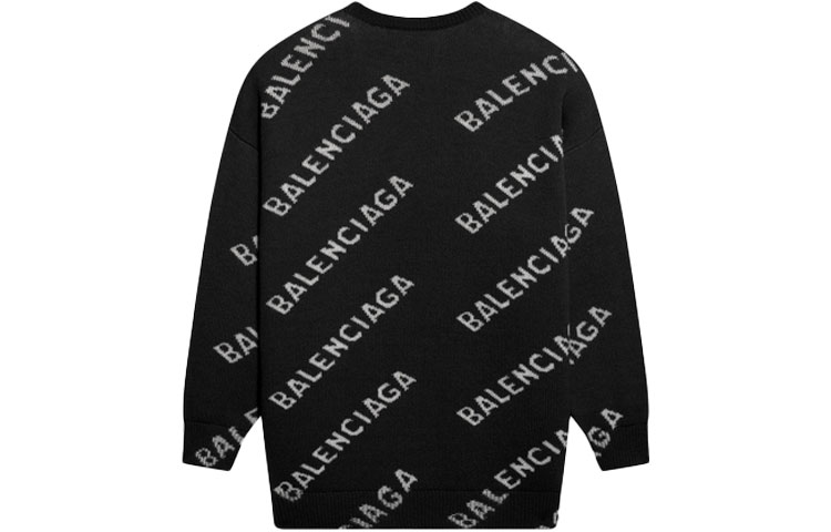 Lookbook (W) Jersey de Lana Balenciaga FW21 Negro con Logo. 620983T15671070