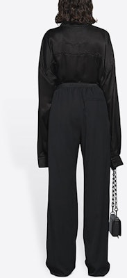 (W) 발렌시아가 FW21 블랙 로고 웨이스트밴드 캐주얼 팬츠. 675482TJO251000 Shop (W) 발렌시아가 FW21 블랙 로고 웨이스트밴드 캐주얼 팬츠. 675482TJO251000