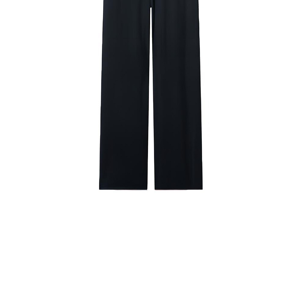 Sizing (W) 발렌시아가 FW21 블랙 로고 웨이스트밴드 캐주얼 팬츠. 675482TJO251000