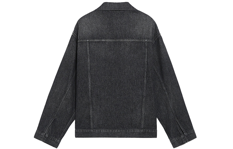 Lookbook (Women) Balenciaga FW21 Black Solid Color Denim Jacket. 675233TJW789034