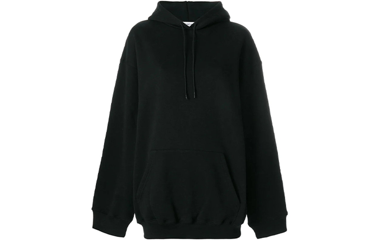 (Women) Balenciaga FW21 Drawstring Cocoon Cotton Hoodie Black Early Spring Style 492190TXK291000 圖 2