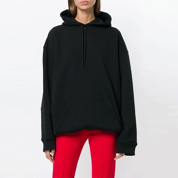 (Women) Balenciaga FW21 Drawstring Cocoon Cotton Hoodie Black Early Spring Style 492190TXK291000 圖 3