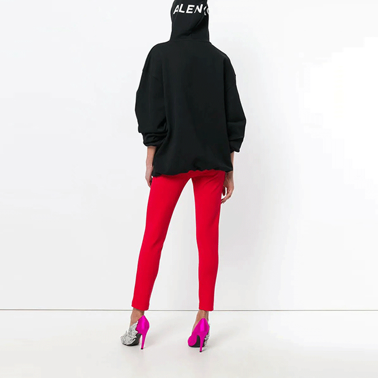 (Women) Balenciaga FW21 Drawstring Cocoon Cotton Hoodie Black Early Spring Style 492190TXK291000 圖 5