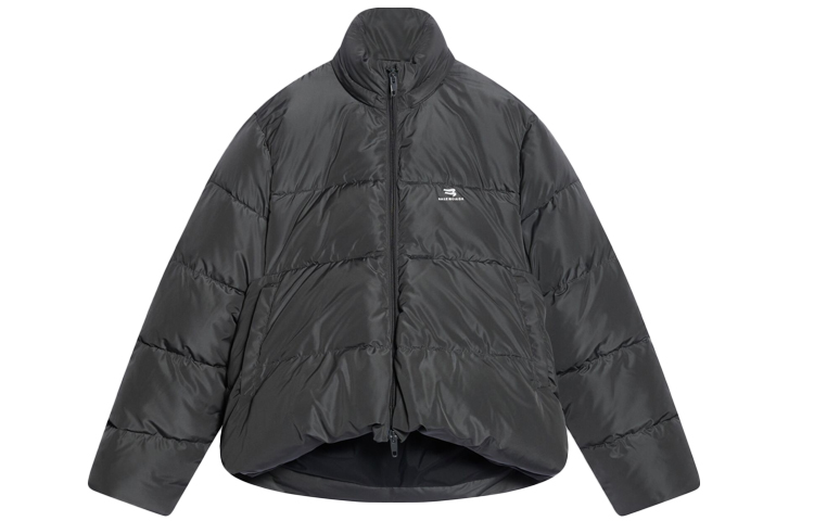 (Women) Balenciaga FW21 Grey Logo High-Performance Satin Jacket 675212TYD361404 圖 2