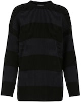 (W) 발렌시아가 FW21 레터 패턴 스트라이프 스웨터 블랙/그레이. 657525T31984058 Order (W) 발렌시아가 FW21 레터 패턴 스트라이프 스웨터 블랙/그레이. 657525T31984058