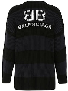 (W) Balenciaga FW21 字母圖案條紋黑灰毛衣. 657525T31984058 Lookbook (W) Balenciaga FW21 字母圖案條紋黑灰毛衣. 657525T31984058