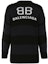 Lookbook (W) 발렌시아가 FW21 레터 패턴 스트라이프 스웨터 블랙/그레이. 657525T31984058