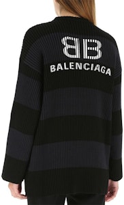 (W) Balenciaga FW21 字母圖案條紋黑灰毛衣. 657525T31984058 Purchase (W) Balenciaga FW21 字母圖案條紋黑灰毛衣. 657525T31984058