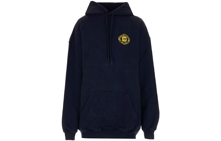 (Women) Balenciaga FW21 Logo Hoodie Blue 578135TLV604140 圖 2