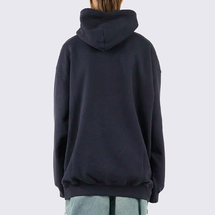 (Women) Balenciaga FW21 Logo Hoodie Blue 578135TLV604140 圖 4