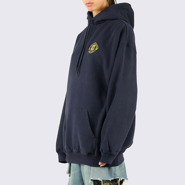 (Women) Balenciaga FW21 Logo Hoodie Blue 578135TLV604140 圖 5