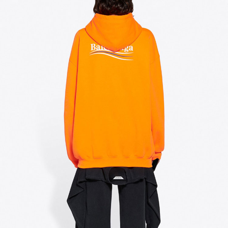 (Women) Balenciaga FW21 Logo Print Hoodie Orange 578135TKVE97073 圖 5