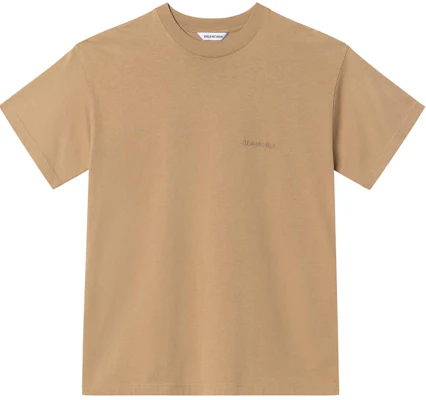 (W) 巴黎世家FW21徽标卡其色宽松短袖圆领T恤 612965TJV879504 Order (W) 巴黎世家FW21徽标卡其色宽松短袖圆领T恤 612965TJV879504