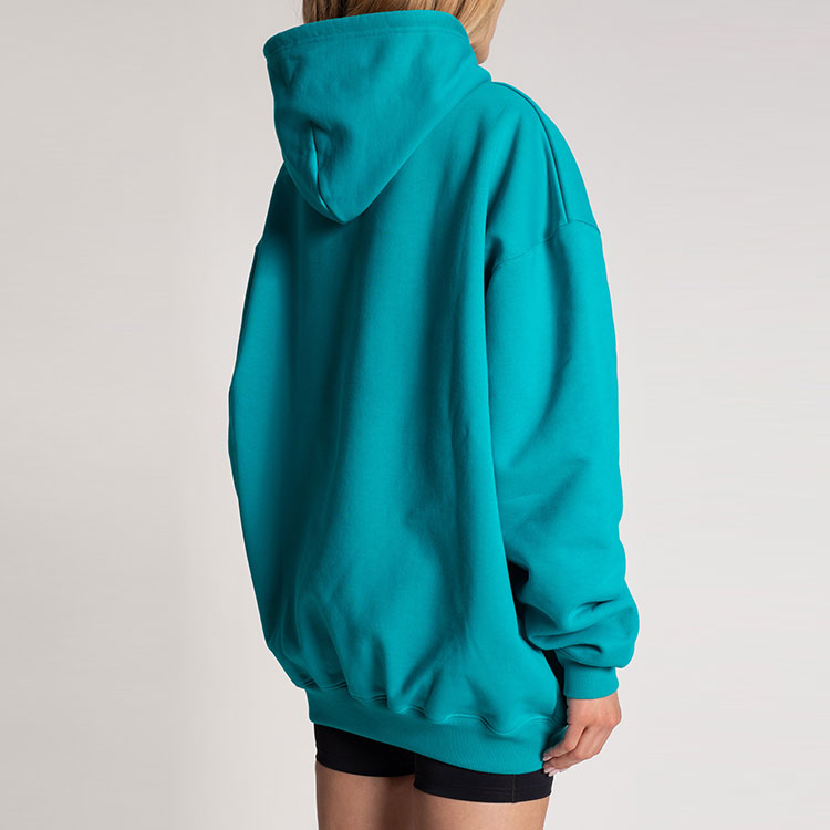 (Women) Balenciaga FW21 Peacock Blue Logo Embroidered Hoodie Pullover. 578135TKVB54664 圖 5