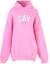 Order (Women) Balenciaga FW21 Pink Logo Print Oversized Hoodie. 651799TLV545861