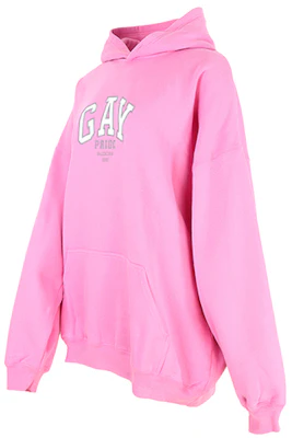 (Women) Balenciaga FW21 Pink Logo Print Oversized Hoodie. 651799TLV545861 Shop (Women) Balenciaga FW21 Pink Logo Print Oversized Hoodie. 651799TLV545861