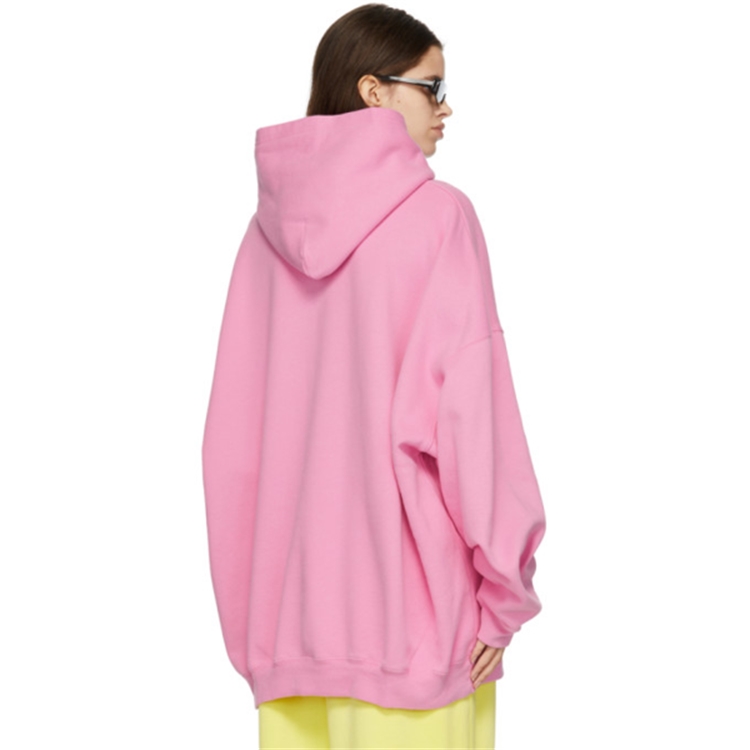 (Women) Balenciaga FW21 Pink Logo Print Oversized Hoodie. 651799TLV545861 圖 6