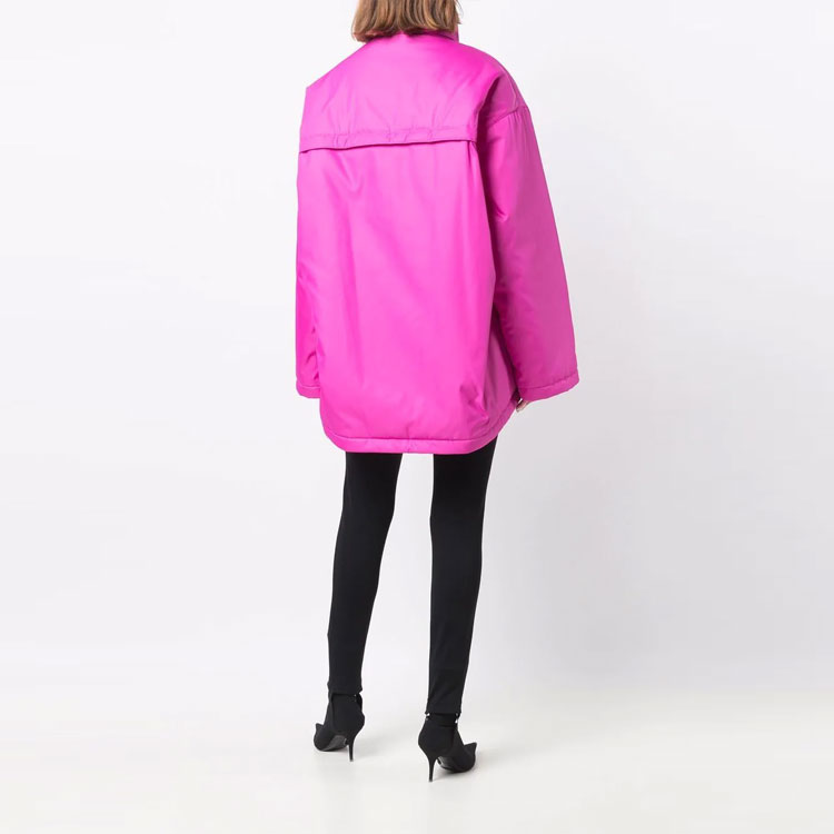 Shop (W) 巴黎世家 FW21 粉色纯色连帽派克夹克. 626576TIO605710