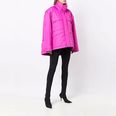 (W) 巴黎世家 FW21 粉色纯色连帽派克夹克. 626576TIO605710 Purchase (W) 巴黎世家 FW21 粉色纯色连帽派克夹克. 626576TIO605710