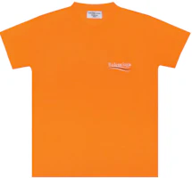 (Women) Balenciaga FW21 Political Campaign Slim Fit T-Shirt Orange. 612964TKVE87073 (Women) Balenciaga FW21 Political Campaign Slim Fit T-Shirt Orange. 612964TKVE87073