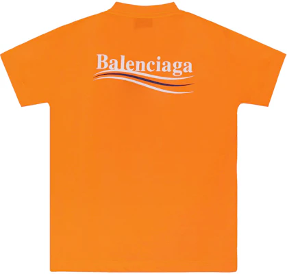 (W) Balenciaga FW21 政治宣傳修身橙色T恤。 612964TKVE87073 Lookbook (W) Balenciaga FW21 政治宣傳修身橙色T恤。 612964TKVE87073