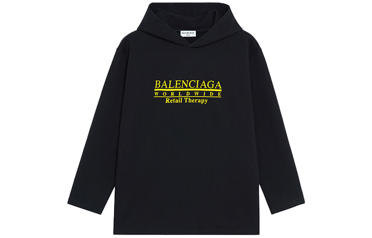 (Women) Balenciaga FW21 Retail Therapy Logo Hoodie Black . 670946TLVA90136 圖 2
