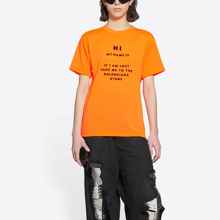 (Women) Balenciaga FW21 Slim Fit Stretch Jersey T-Shirt Orange. 661705TKVH57513 圖 3