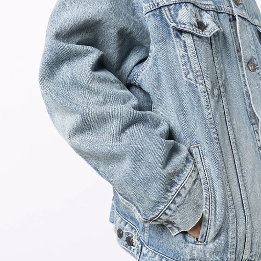 Details for (W) Balenciaga FW21 Jaket Denim Biru Pudar 671889TAP045620