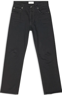 (W) Balenciaga FW22 Seluar Jeans Hitam Potongan Lurus dengan Butang 697885TBP471029 Buy (W) Balenciaga FW22 Seluar Jeans Hitam Potongan Lurus dengan Butang 697885TBP471029