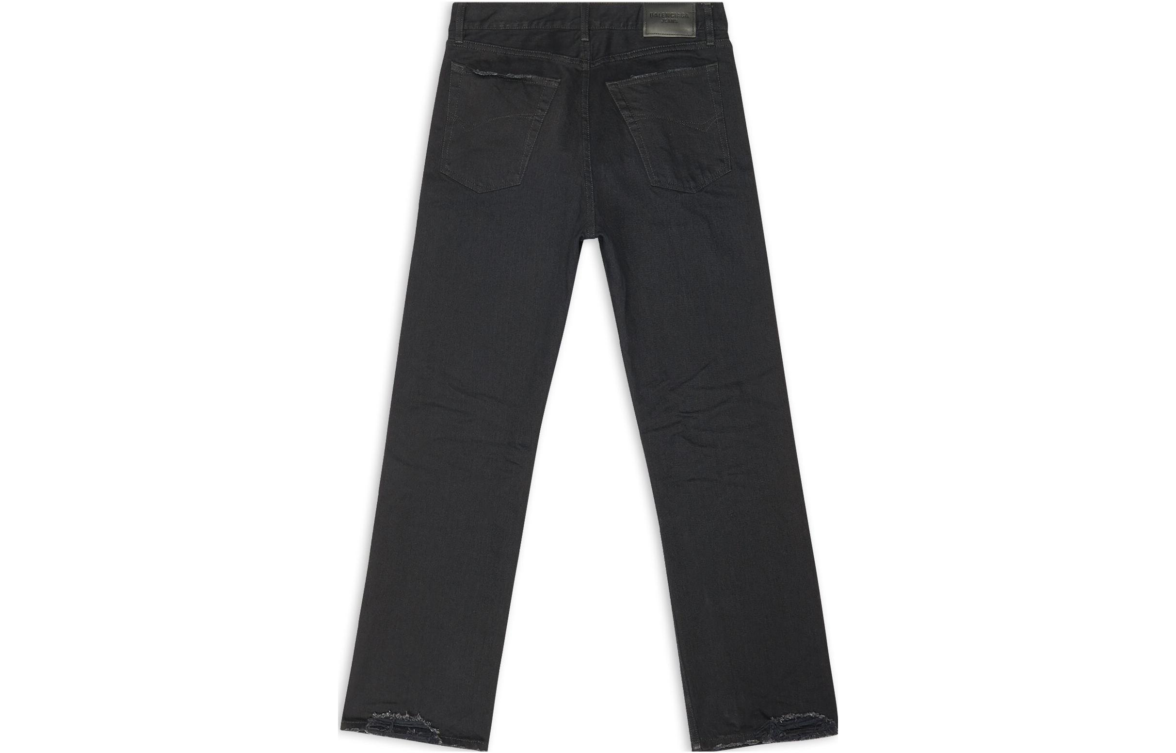 (Women) Balenciaga FW22  Black Button-Straight Fit Jeans 697885TBP471029 圖 3