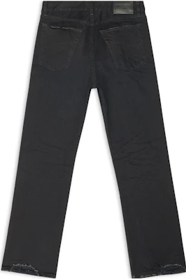 (W) Balenciaga FW22 Seluar Jeans Hitam Potongan Lurus dengan Butang 697885TBP471029 Lookbook (W) Balenciaga FW22 Seluar Jeans Hitam Potongan Lurus dengan Butang 697885TBP471029