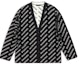 Order (Women) Balenciaga FW22 Black Knit Cardigan with Logo Letter Print. 719631T16601070