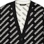 Sizing (Women) Balenciaga FW22 Black Knit Cardigan with Logo Letter Print. 719631T16601070