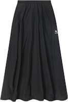 (Women) Balenciaga FW22 Black Logo Print Long Casual Skirt with Elastic Waist. 704356TKO481000 (Women) Balenciaga FW22 Black Logo Print Long Casual Skirt with Elastic Waist. 704356TKO481000