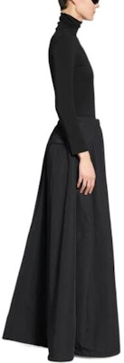 (W) 발렌시아가 FW22 블랙 로고 프린트 롱 스커트 (밴딩 허리). 704356TKO481000 Details for (W) 발렌시아가 FW22 블랙 로고 프린트 롱 스커트 (밴딩 허리). 704356TKO481000