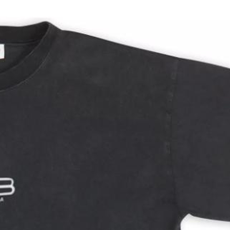 (Women) Balenciaga FW22  Black Loose Fit Embroidered Logo Tee Shirt. 612965TMVG79034 圖 8