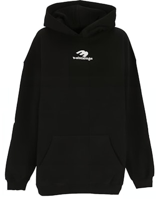 (Women) Balenciaga FW22 Black Oversized Logo Print Hoodie. 578135TNVH21070 Order (Women) Balenciaga FW22 Black Oversized Logo Print Hoodie. 578135TNVH21070