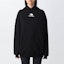 Shop (Women) Balenciaga FW22 Black Oversized Logo Print Hoodie. 578135TNVH21070