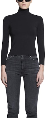 (W) Balenciaga FW22 Kaos Lengan Panjang Hitam Polos Leher Tinggi. 698519TCV131000 Shop (W) Balenciaga FW22 Kaos Lengan Panjang Hitam Polos Leher Tinggi. 698519TCV131000