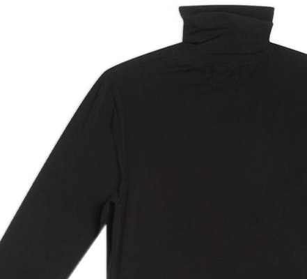 (W) Balenciaga FW22 Kaos Lengan Panjang Hitam Polos Leher Tinggi. 698519TCV131000 Sizing (W) Balenciaga FW22 Kaos Lengan Panjang Hitam Polos Leher Tinggi. 698519TCV131000