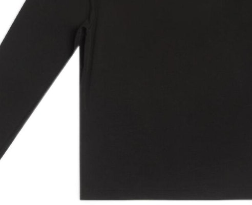 (W) Balenciaga FW22 Kaos Lengan Panjang Hitam Polos Leher Tinggi. 698519TCV131000 Cheap (W) Balenciaga FW22 Kaos Lengan Panjang Hitam Polos Leher Tinggi. 698519TCV131000