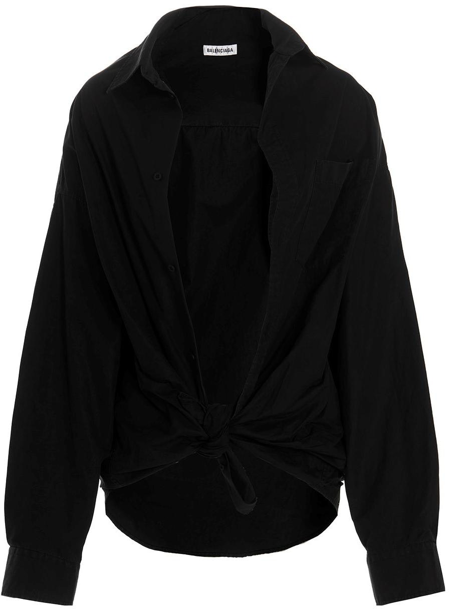 women-balenciaga-fw-22-black-tie-waist-single-breasted-long-sleeve-shirt-704462-tyb-181000