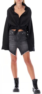 (Women) Balenciaga FW22 Black Tie-Waist Single-Breasted Long Sleeve Shirt. 704462TYB181000 Shop (Women) Balenciaga FW22 Black Tie-Waist Single-Breasted Long Sleeve Shirt. 704462TYB181000