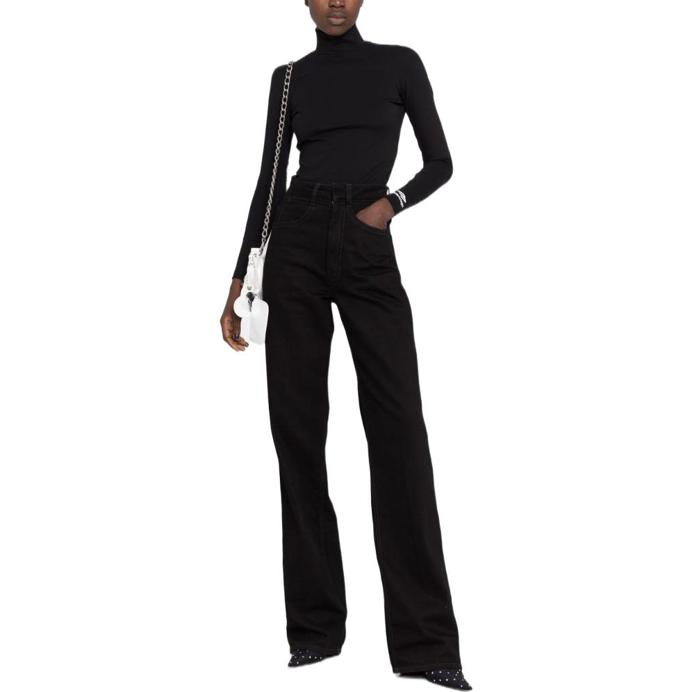 (Women) Balenciaga FW22  Black Turtleneck Slim-Fit Knit Pullover Sweater. 720084TTK211000 圖 3