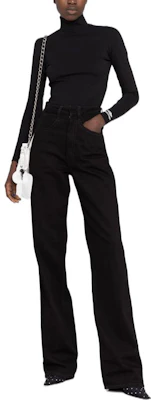 (W) バレンシアガ FW22 ブラック タートルネック スリムフィット ニット プルオーバー セーター。 720084TTK211000 Lookbook (W) バレンシアガ FW22 ブラック タートルネック スリムフィット ニット プルオーバー セーター。 720084TTK211000