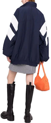 (Women) Balenciaga FW22 Blue Colorblock Logo Zip-Up Jacket Loose Fit 681445TKO484063 Shop (Women) Balenciaga FW22 Blue Colorblock Logo Zip-Up Jacket Loose Fit 681445TKO484063