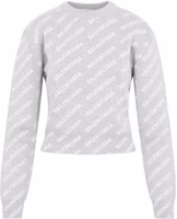 Order (W) Balenciaga FW22 灰色字母Logo印花圓領長袖上衣。 704421T32331461