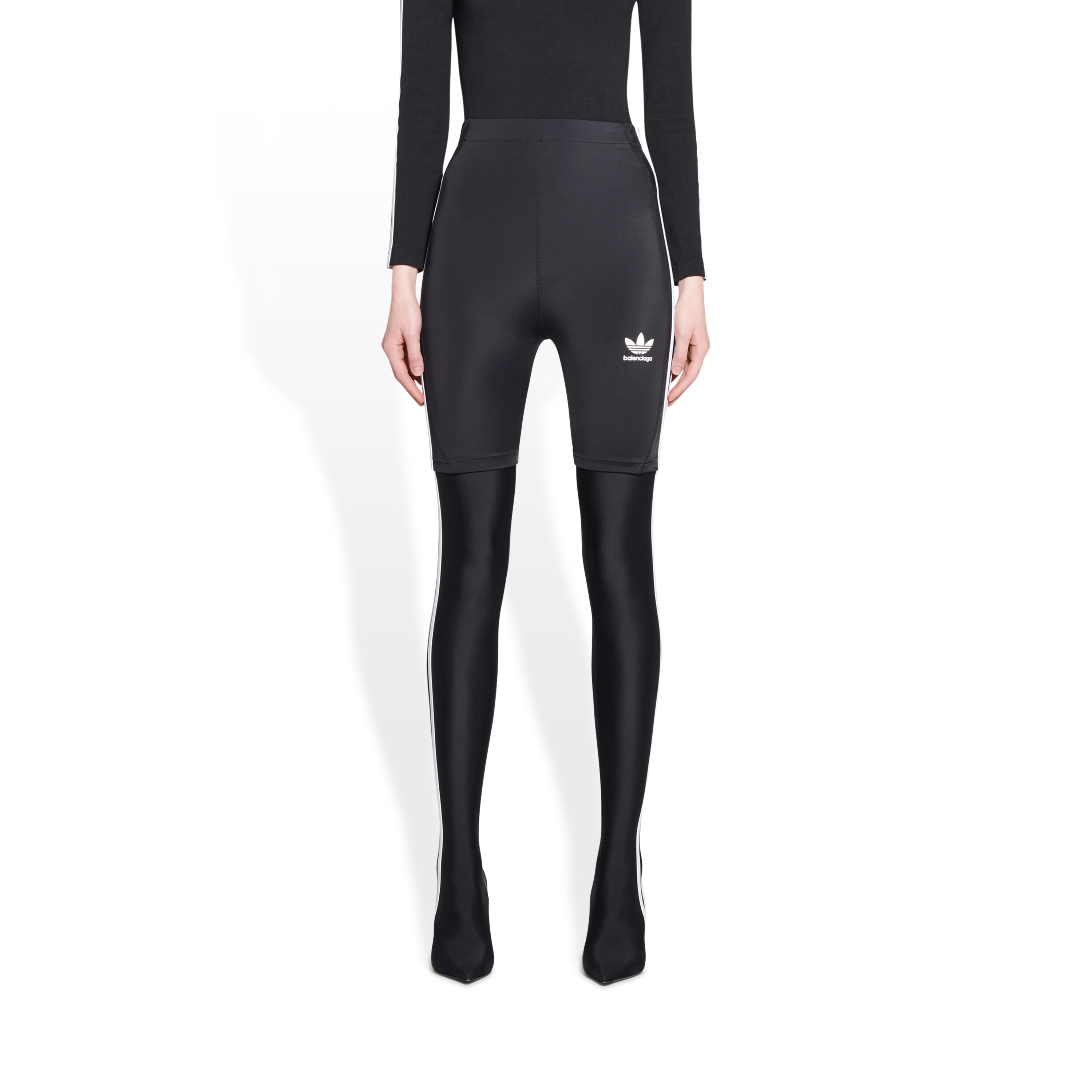 Sizing (W) Balenciaga Seluar Pendek Biker Pinggang Tinggi Bersulam FW22. 725599TYK071000